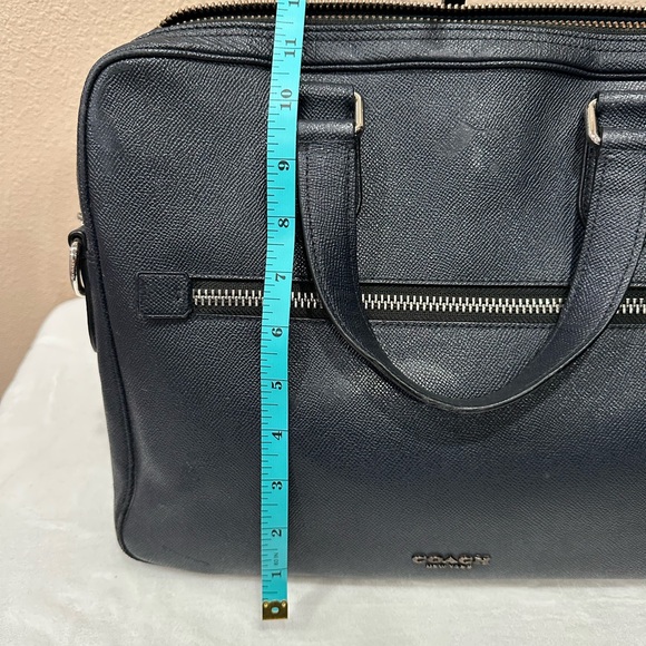 Coach Dark Navy Leather Briefcase - Picture 11 of 15